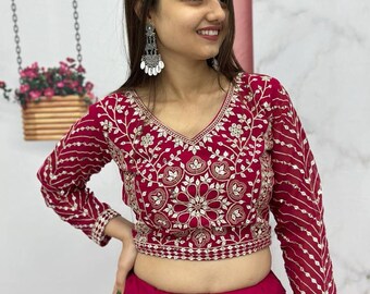 Indische Hochzeit Lehenga Choli - Designer Bollywood Party Wear - Brautempfang Outfit - Bollywood Braut Outfit - Party & Empfangs Kleidung
