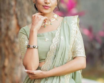 Royal Festival Lehenga – Traditionelle indische ethnische Kleidung – Hochzeits- & Party-Outfit – elegante Designer Choli - Atemberaubende Festival Lehenga Choli