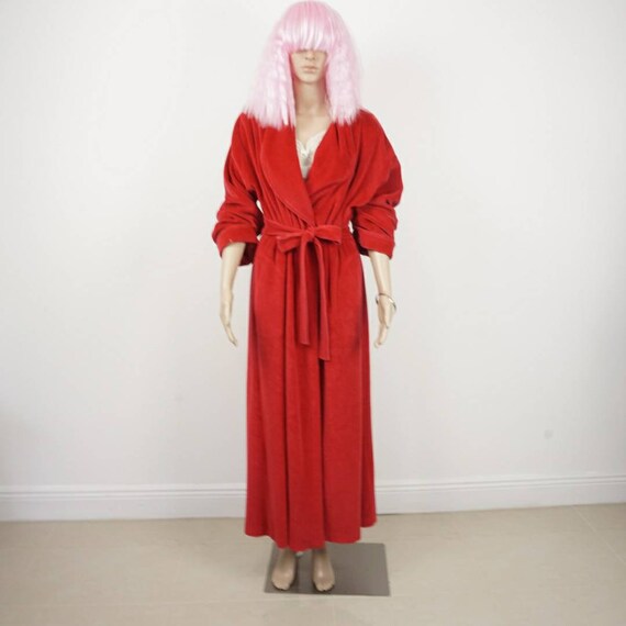 Vintage Red Robe|70s 80s Retro Robe