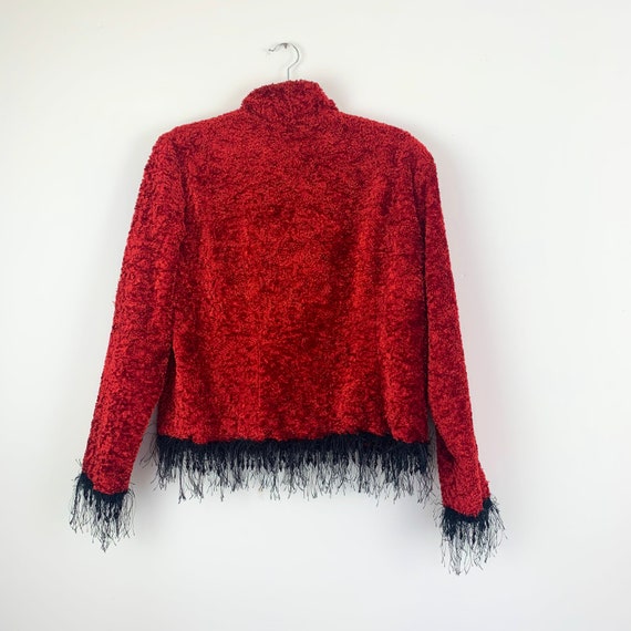 Vintage Fuzzy Red Jacket - image 8