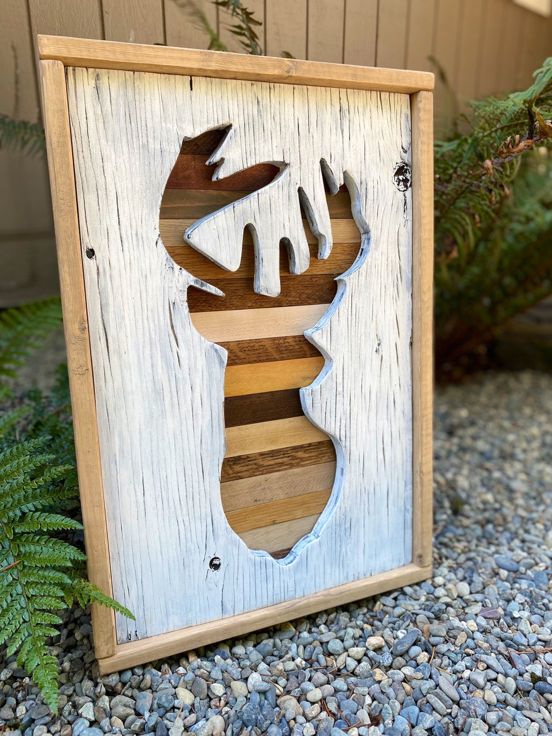 Rustic Deer Wall Hanging Deer Decor Wood Deer Decor Wood Etsy