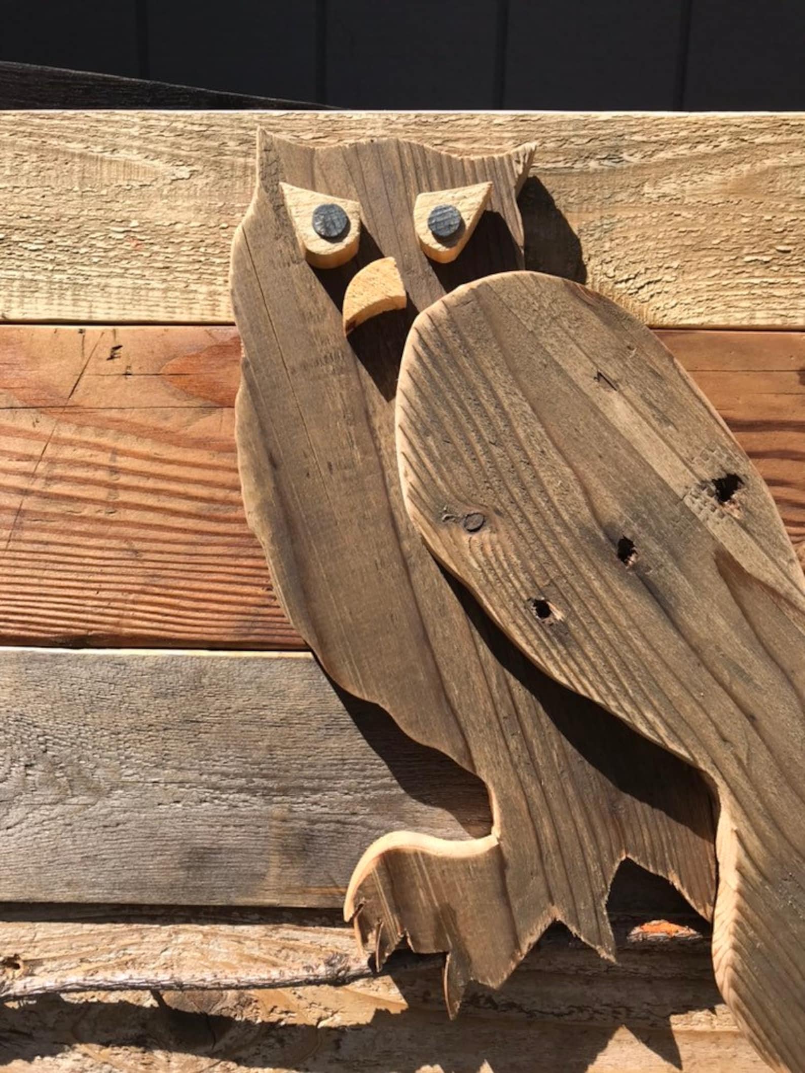 Rustic Owl Wall Decor Reclaimed Wood Owl Owl Wall Hanging Etsy