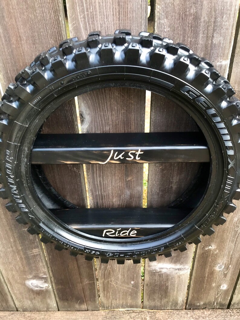 Dirt bike tire shelf boys room shelf garage shelf tire Etsy
