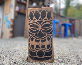 Tiki decor, tiki head, tiki wall decor, tiki face, tiki