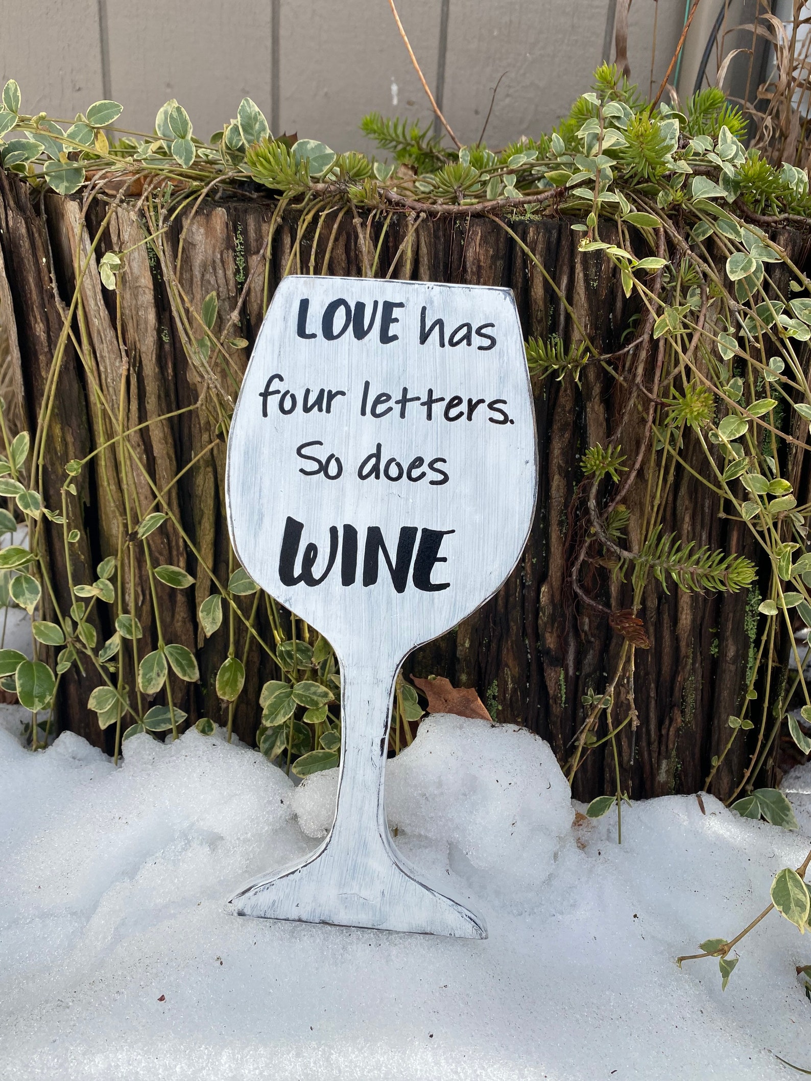 Large wine glass decor funny wine sign snarky sign love Etsy