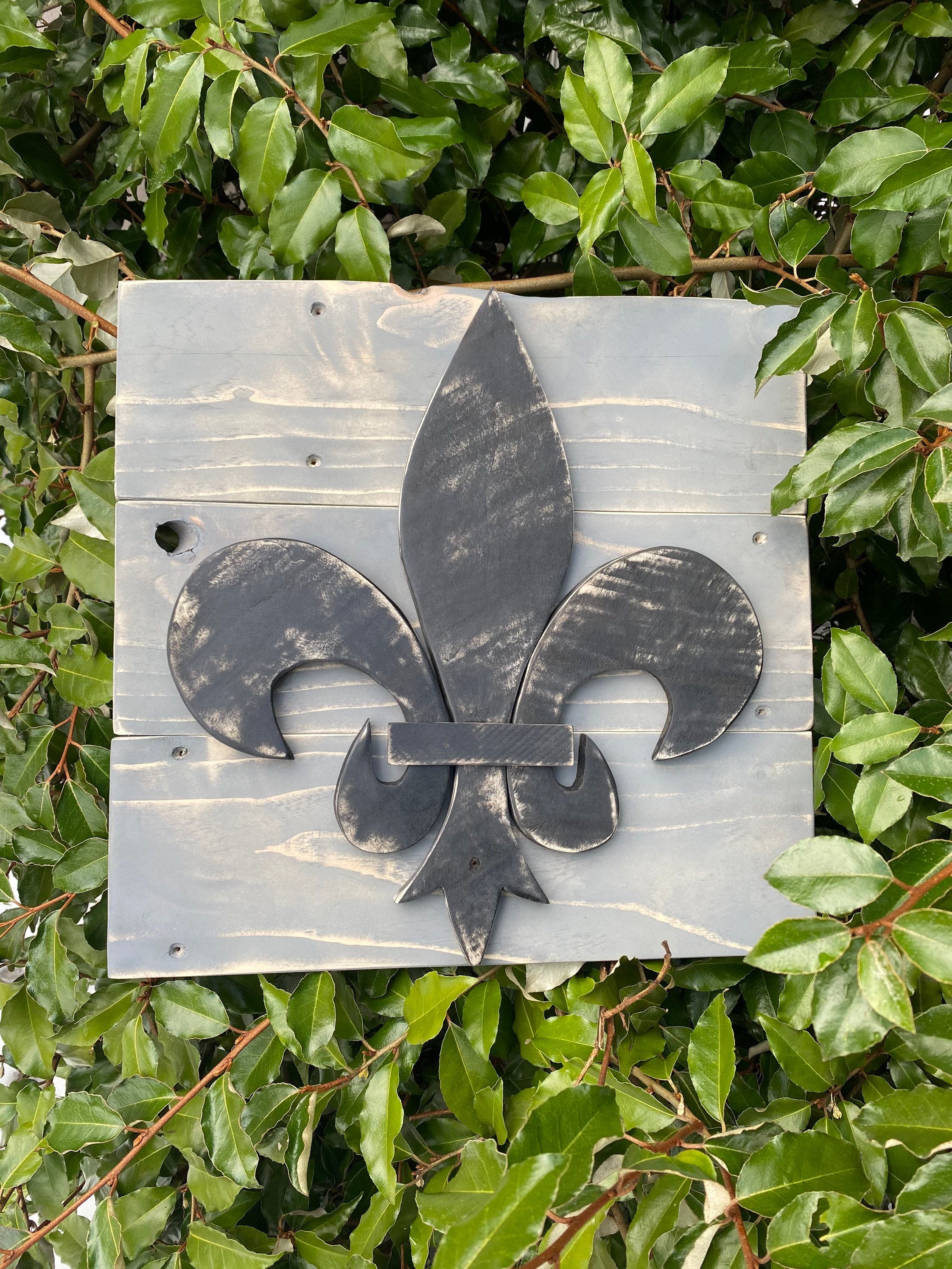 Fleur de lis wall decor wood fleur de lis reclaimed wood | Etsy