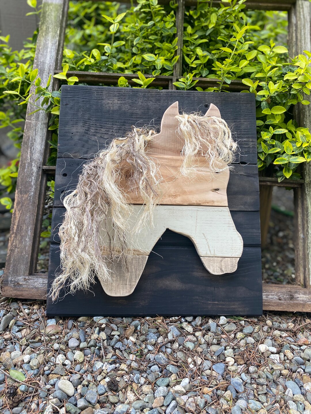 Rustic Horse Design Rustic Reclaimed Wood Horse Art: Equestrian Decor (15”x17”) - Etsy