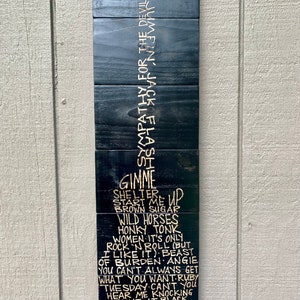 Rolling Stones fan art, classic rock music decor, engraved guitar art