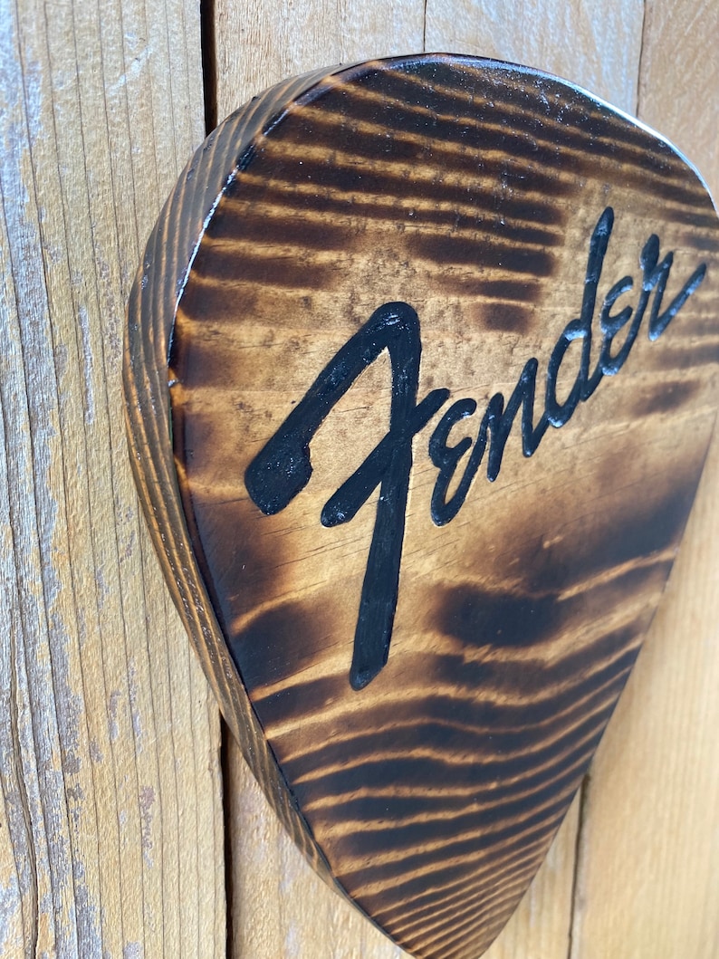 Fender guitar pick wall hanging guitar art music art music Etsy
