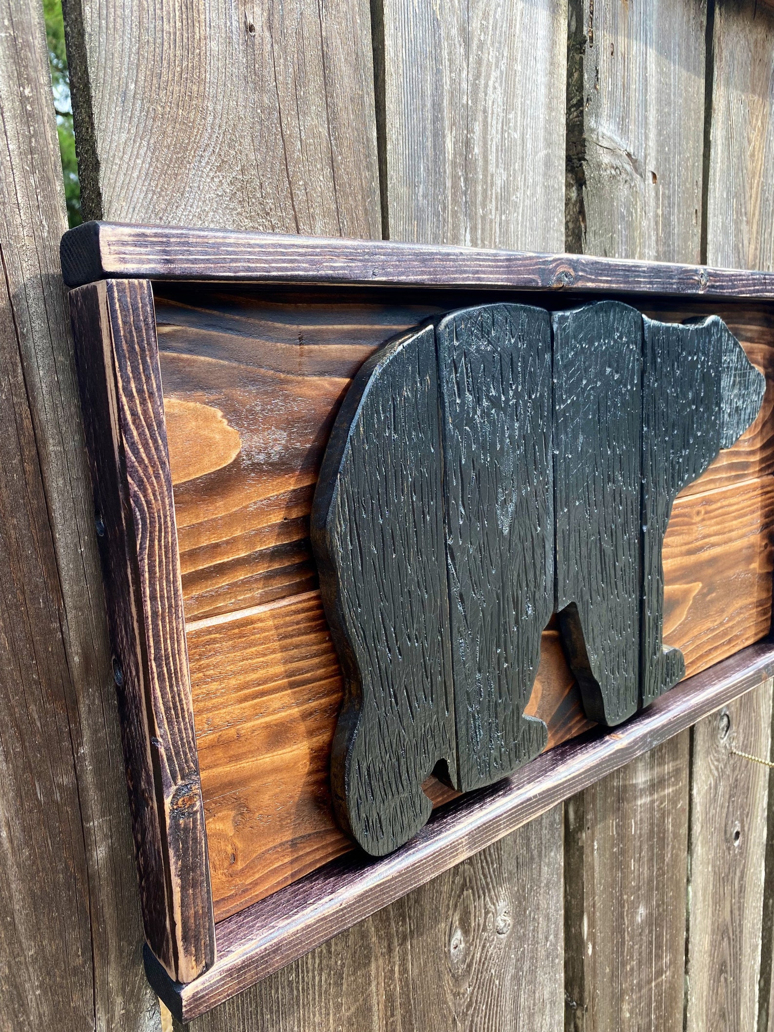 Reclaimed Wood Bear Wall Hanging. Bear Decor Bear Art Etsy