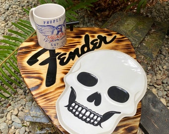 Handcrafted Fender Guitar Pick Serving Tray: Reclaimed Wood Decor