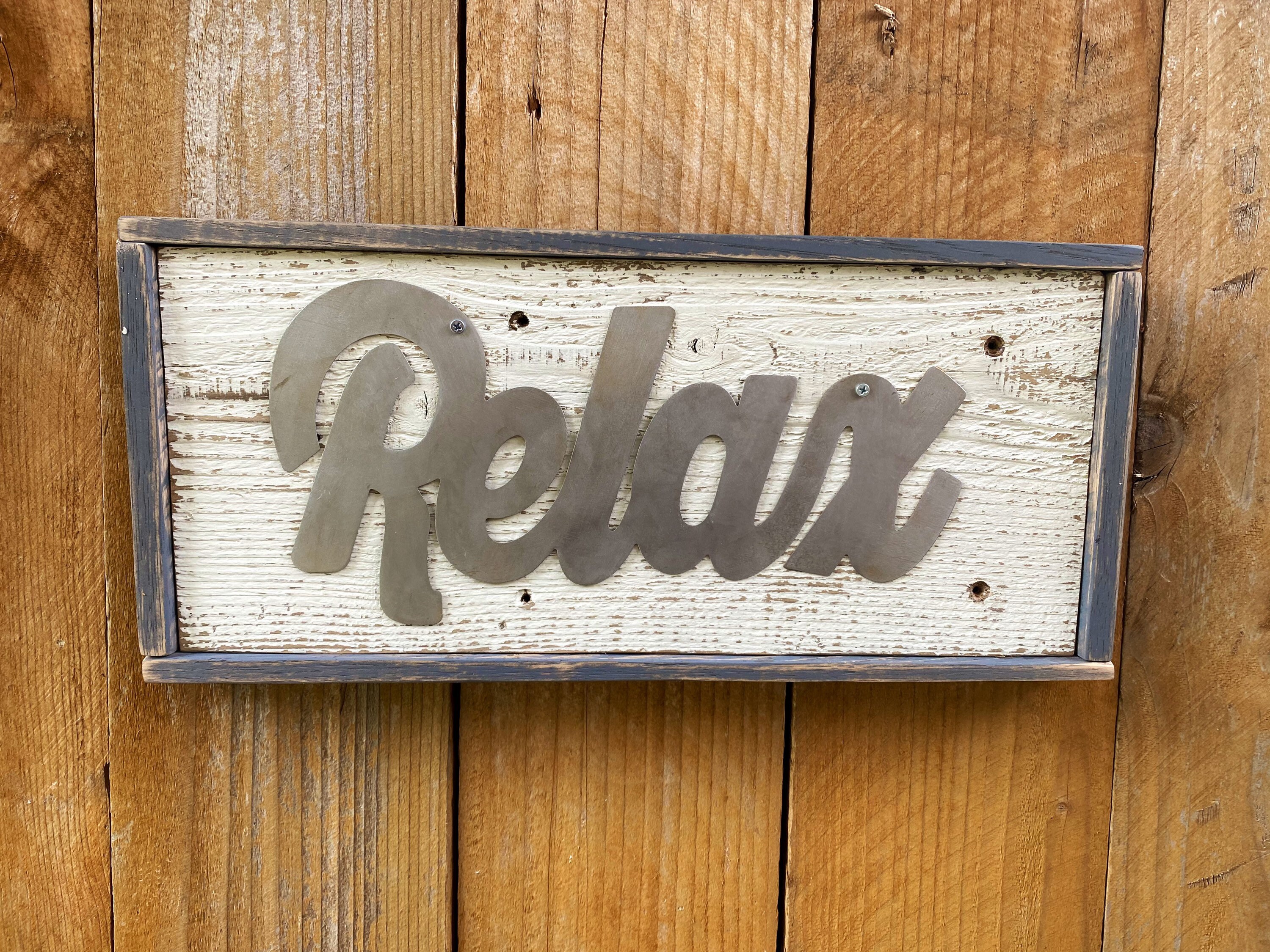 Relax Wall Decor Relax Wall Art Bathroom Decor Wood and Etsy