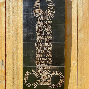 Tool engraved Lateralus wall hanging, Wood music wall art