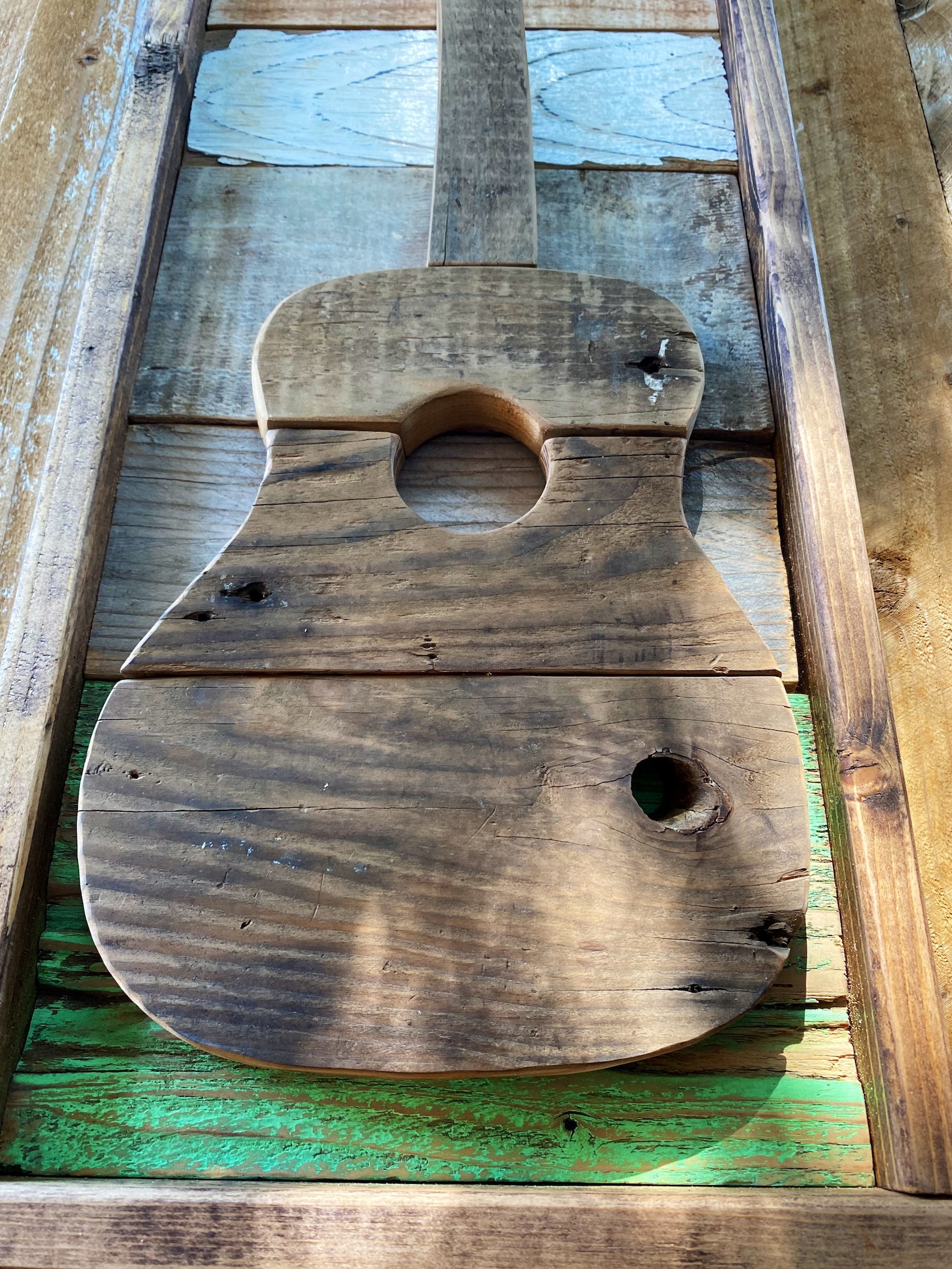 Wood Acoustic Guitar Wall Hanging Music Decor Guitar Art Etsy