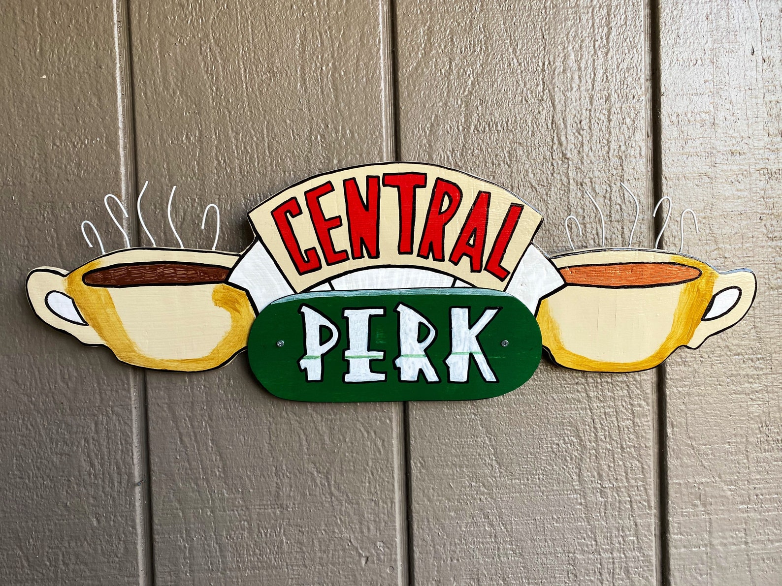 Wood Central Perk Sign Wood Friends Decor Friends Inspired | Etsy