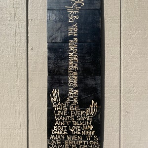 Van Halen engraved wall art, Classic Rock artwork, wood artisan wall art