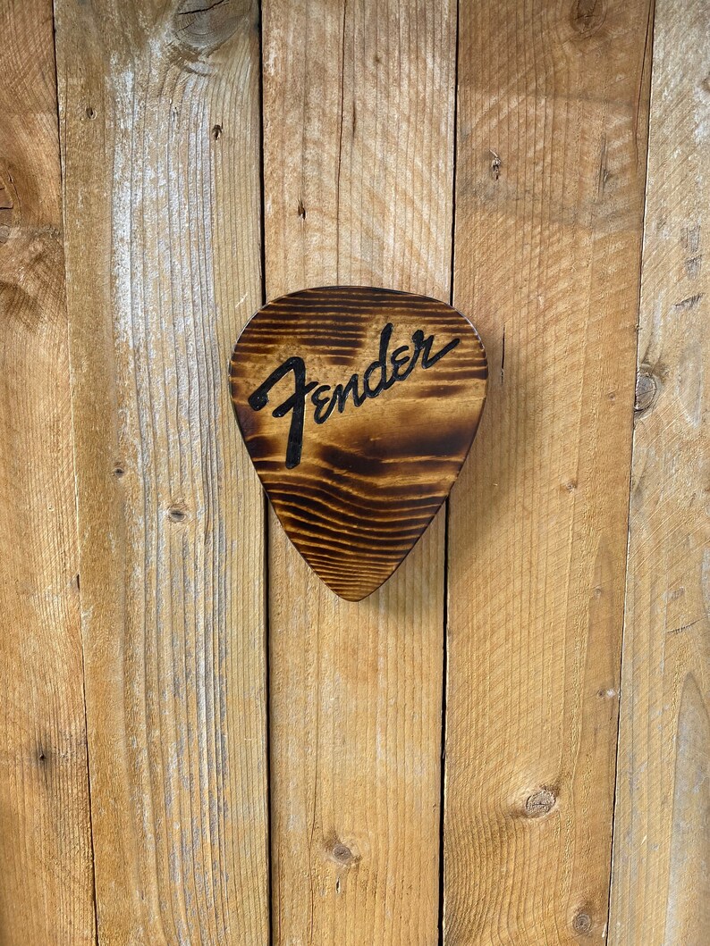 Fender guitar pick wall hanging guitar art music art music Etsy