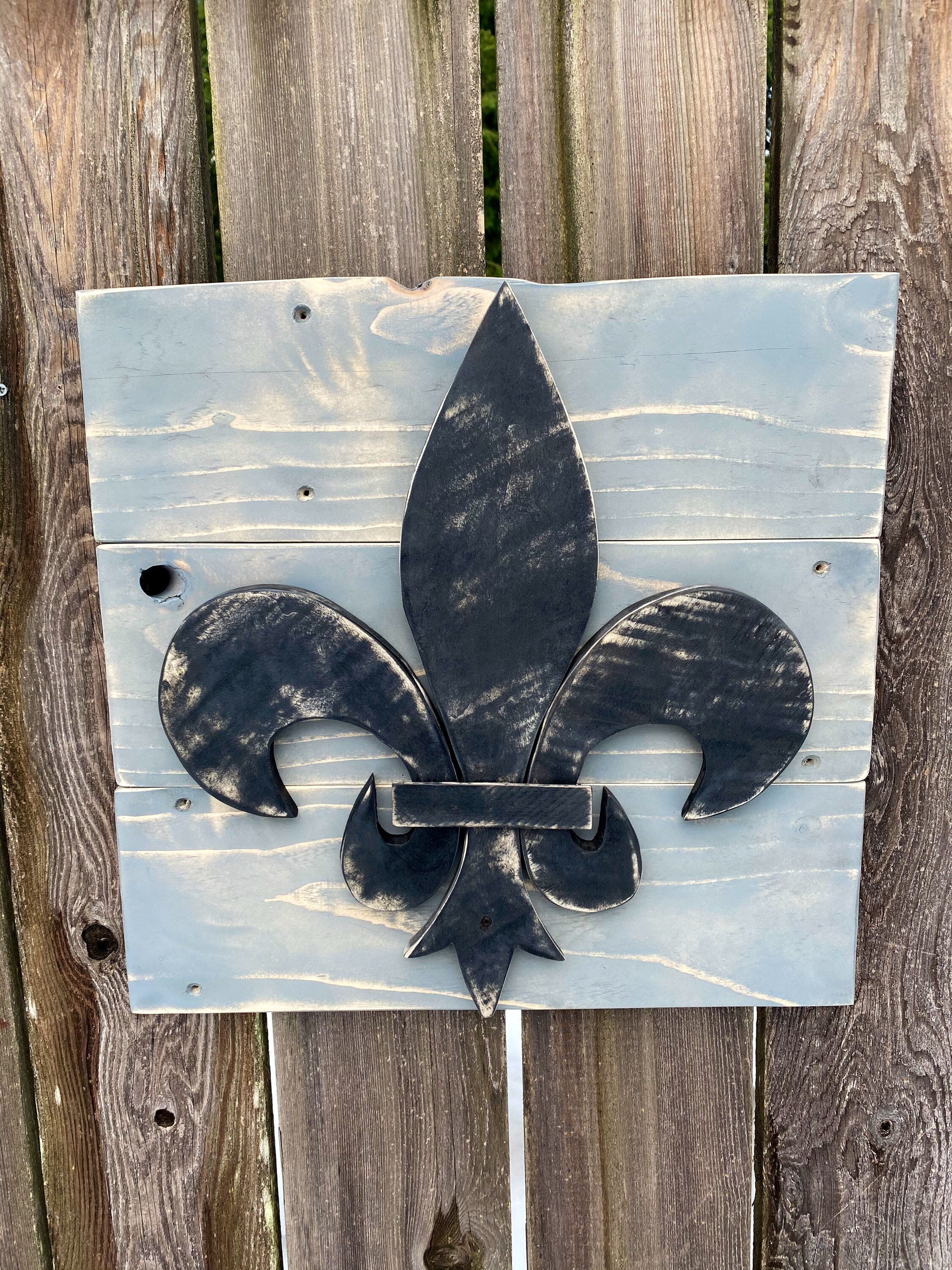 Fleur de lis wall decor wood fleur de lis reclaimed wood | Etsy