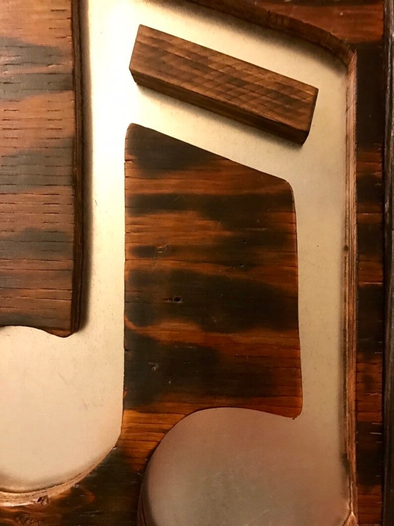 Reclaimed wood music note music note art wood art wood Etsy