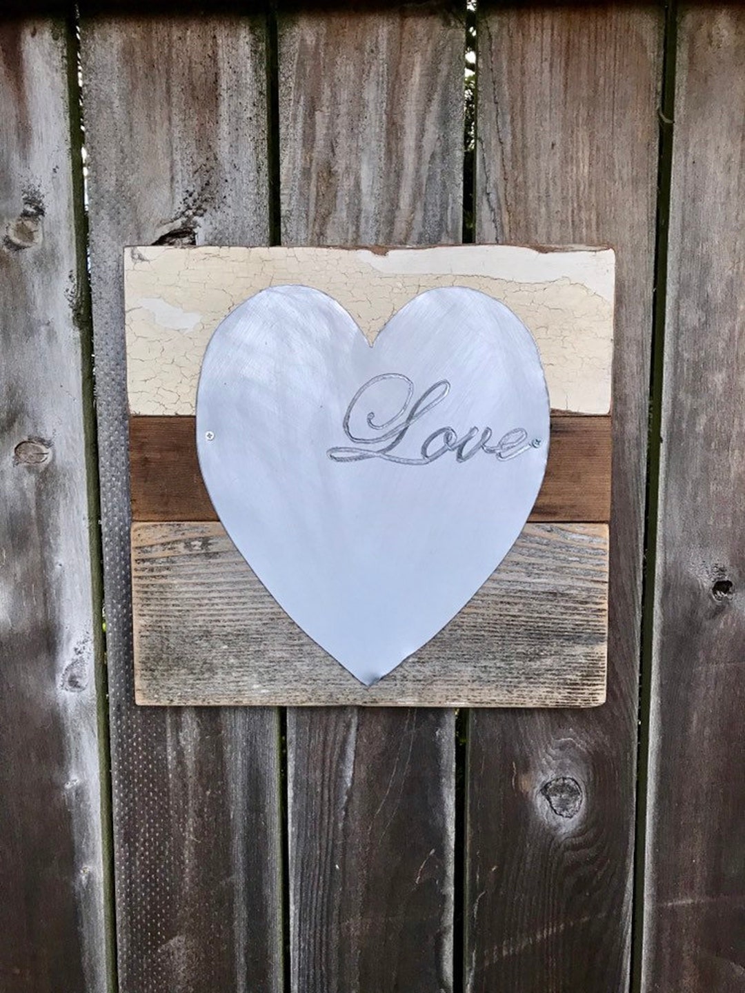 Reclaimed Wood Wall Decor, Love Decor, Heart Decor, Farmhouse Love