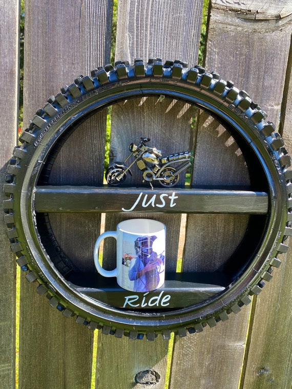 Dirt bike tire shelf boys room shelf garage shelf tire Etsy