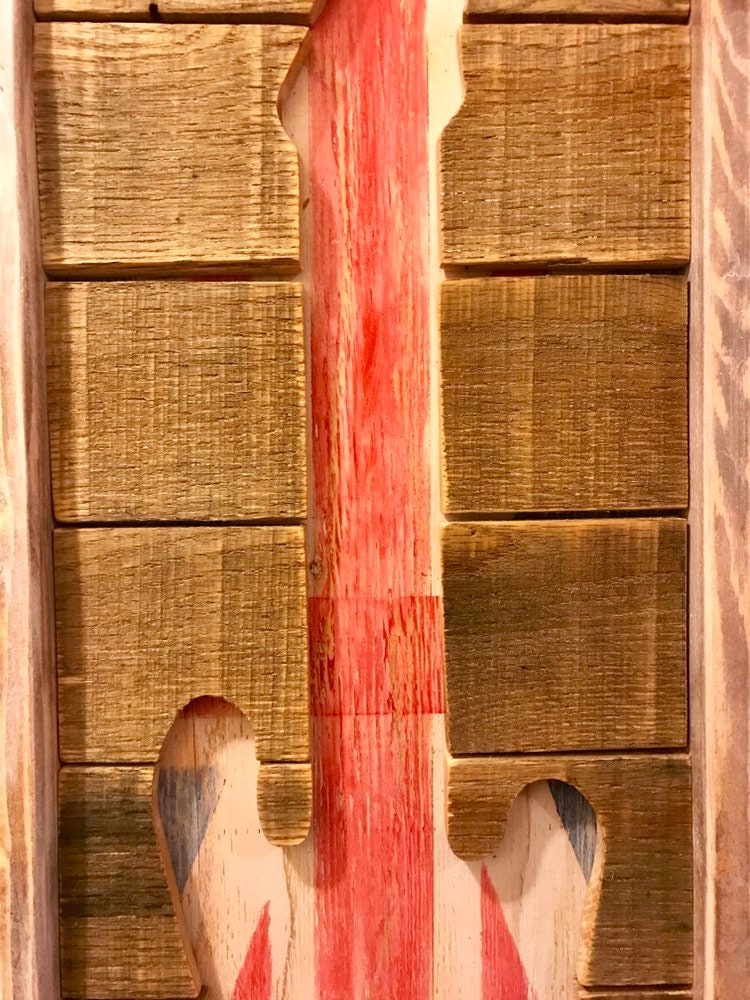 Union Jack Guitar Wall Hanging Union Jack Flag Art Guitar Etsy