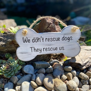 Rescue dog sign, Dog Rescue decor