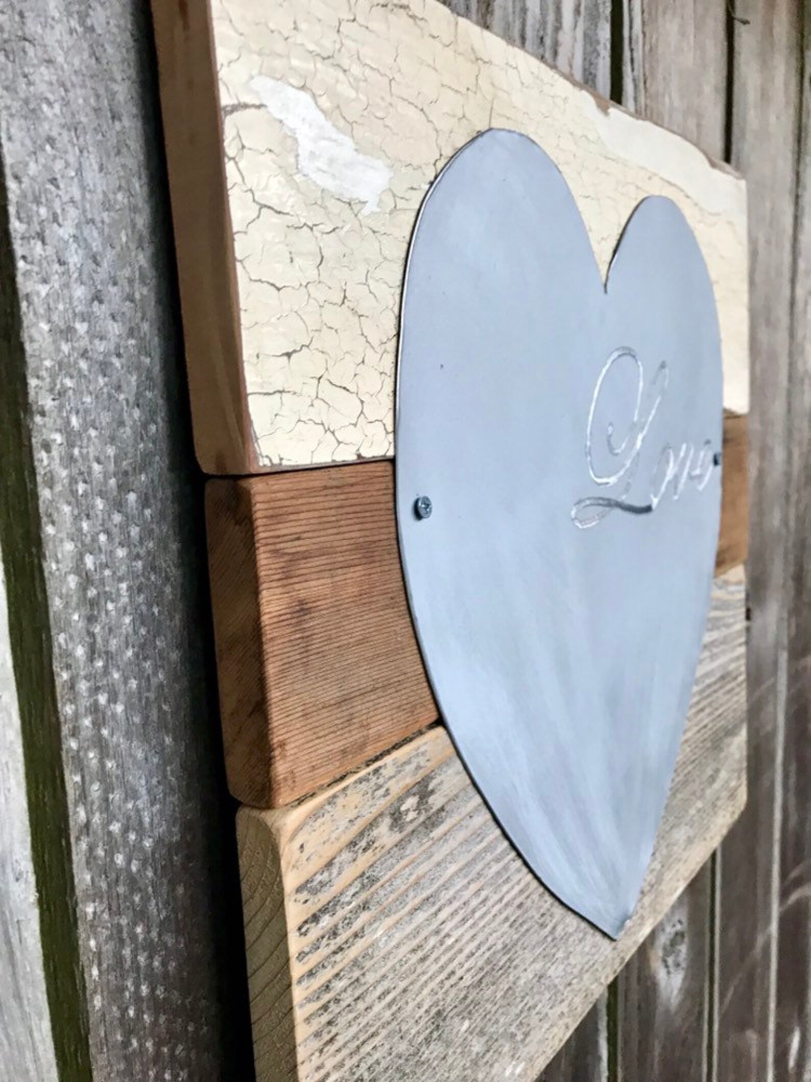 Reclaimed Wood Wall Decor Love Decor Heart Decor Farmhouse | Etsy