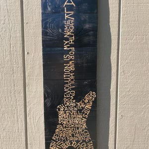 Engraved Pantera Wood Wall Art: Dimebag Guitar Design