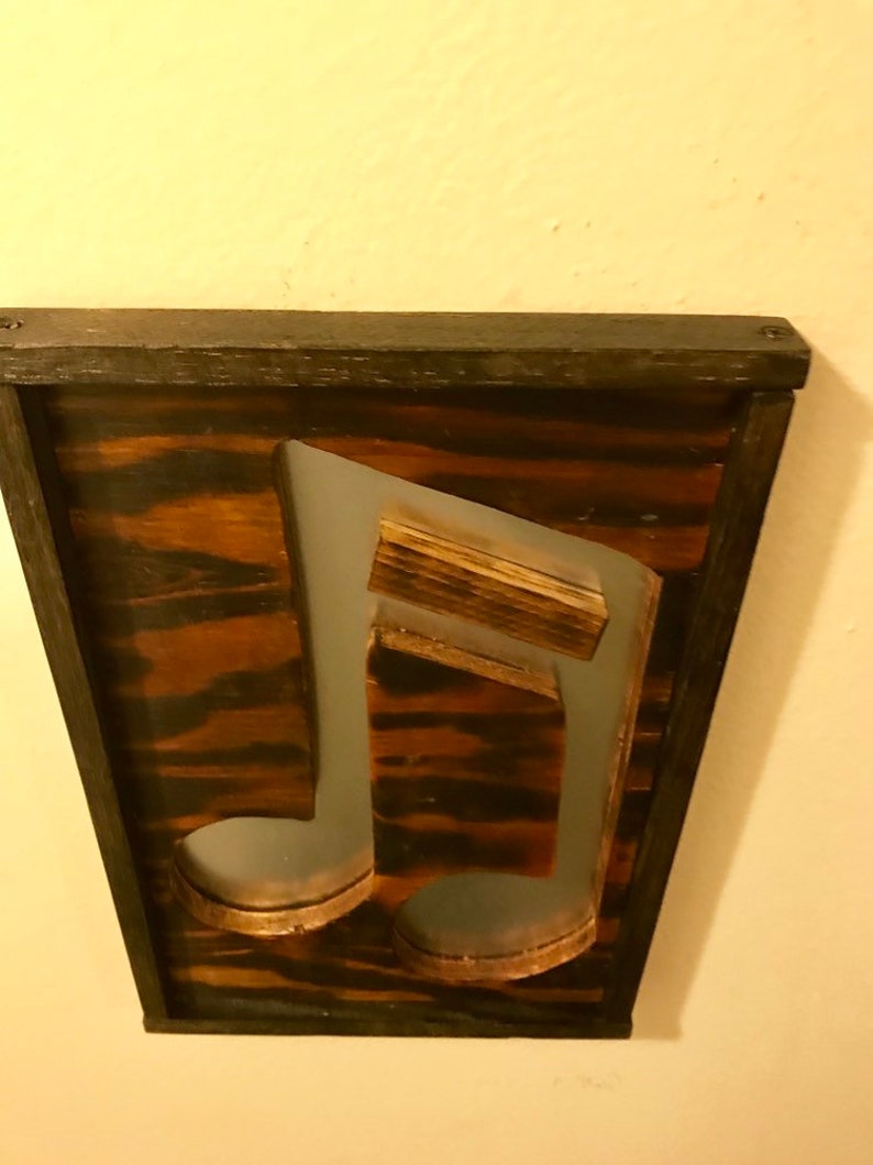 Reclaimed wood music note music note art wood art wood Etsy