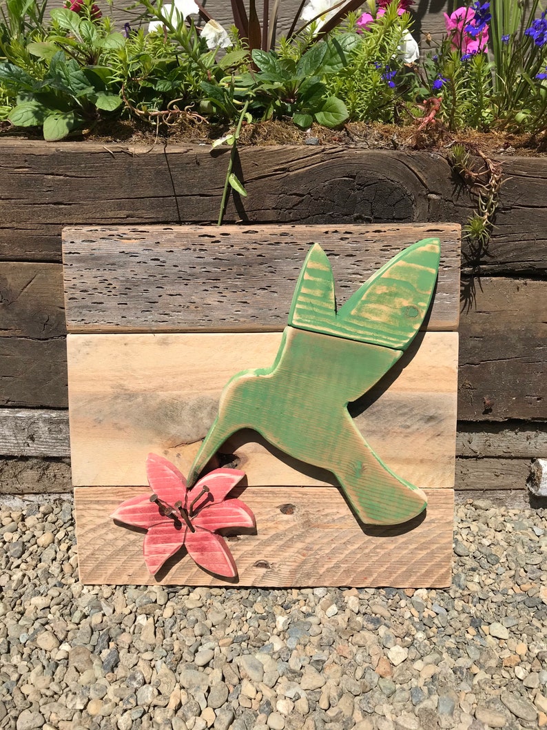 Rustic hummingbird wall decor rustic wood hummingbird rustic Etsy