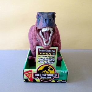 T-Rex Action Puppet ジュラシックパーク アクションパペット The Lost World Jurassic Park Action Plush T-rex Puppet by Kenner