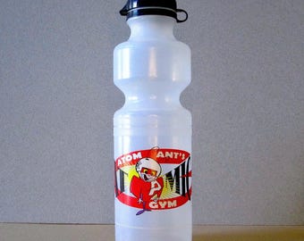Botella de agua de plástico Atom Ant "Atom Ant's Atomic Gym" - ¡Rara!