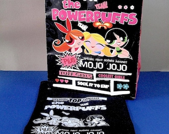 The Powerpuff Girls T-Shirt and Matching Paper Gift Bag--Vintage!