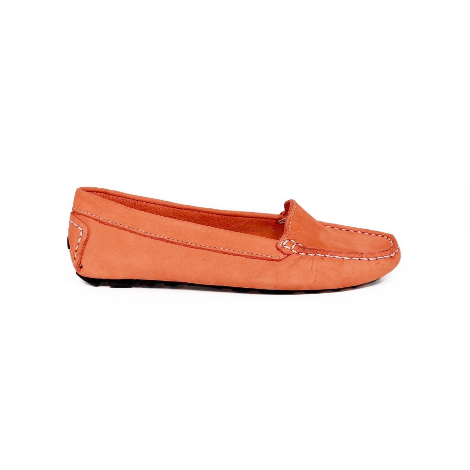 Kiana Orange Leather Loafers Women Moccasins Women Loafers Etsy