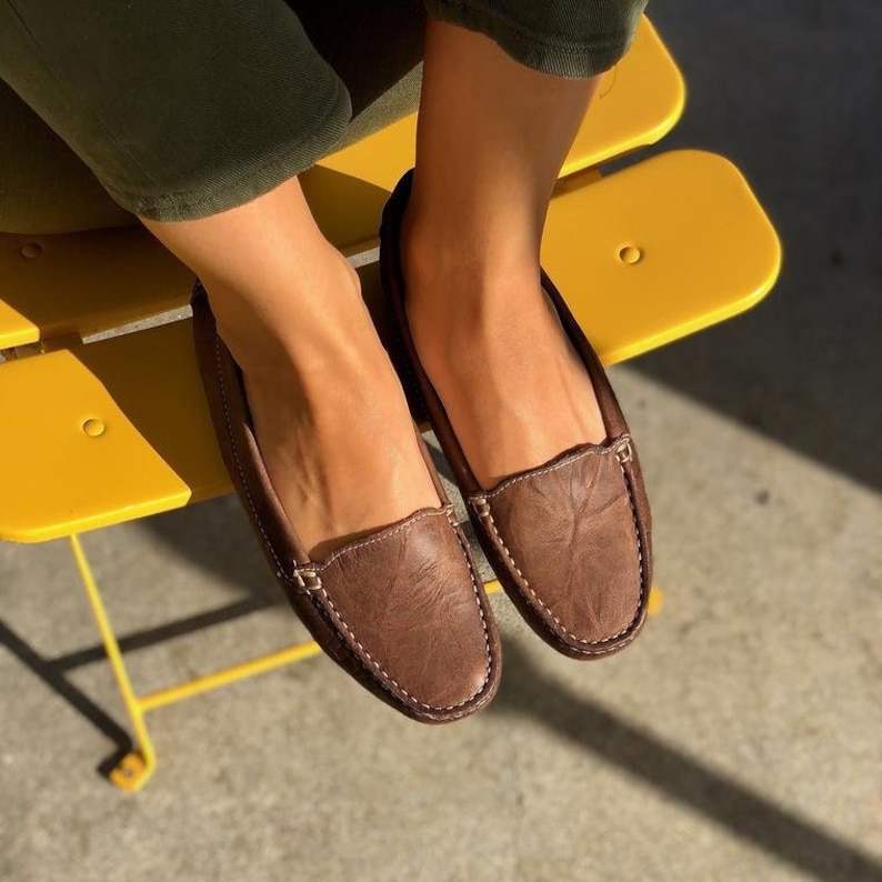 women's dark brown loafers