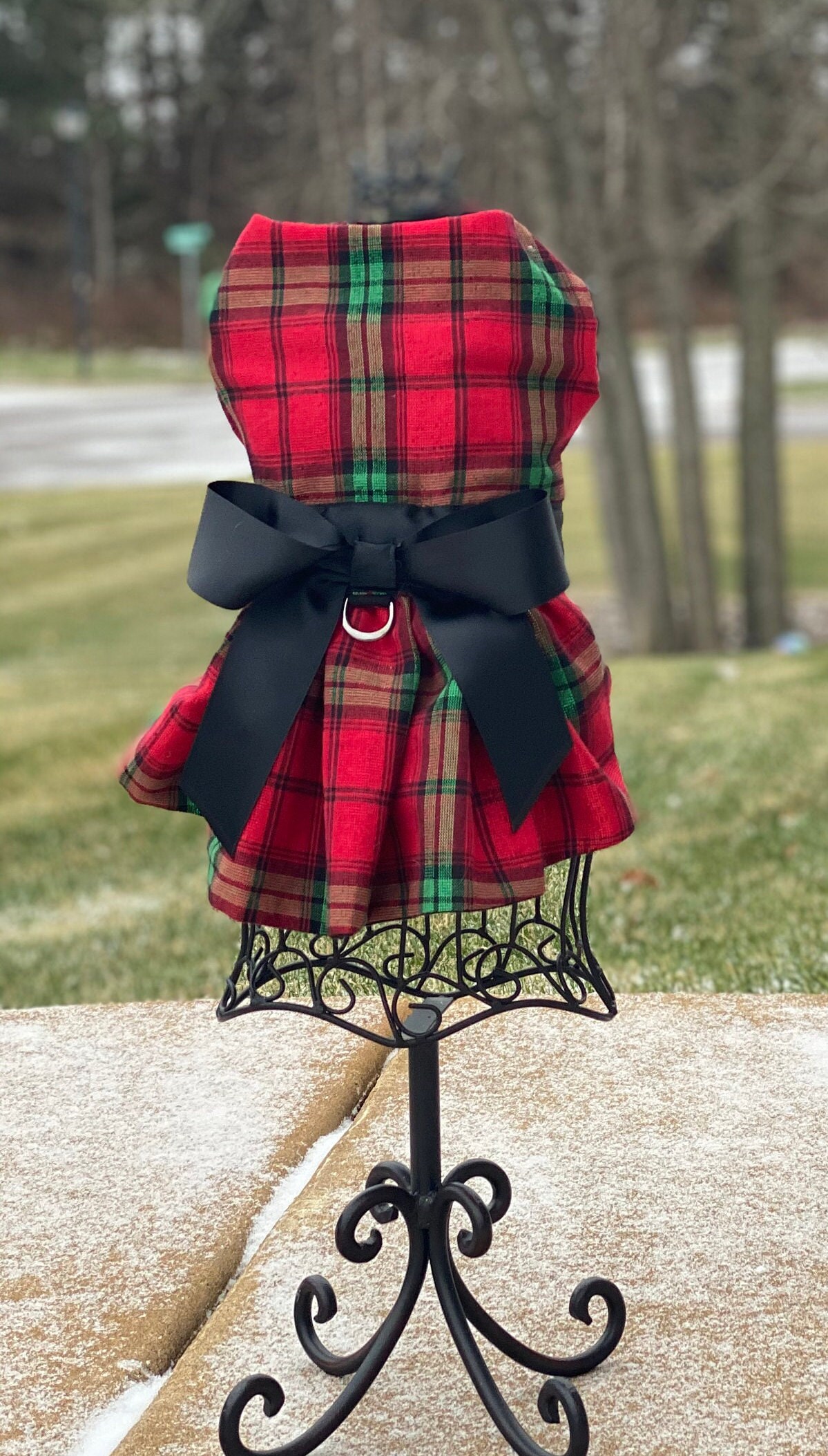 Plaid dog dress sales