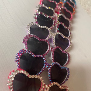 Heart shaped Pet Sunglasses - cat sunglasses - small dog sunglasses - Swarovski crystals - jewels - doll sunglasses - 18” doll accessories