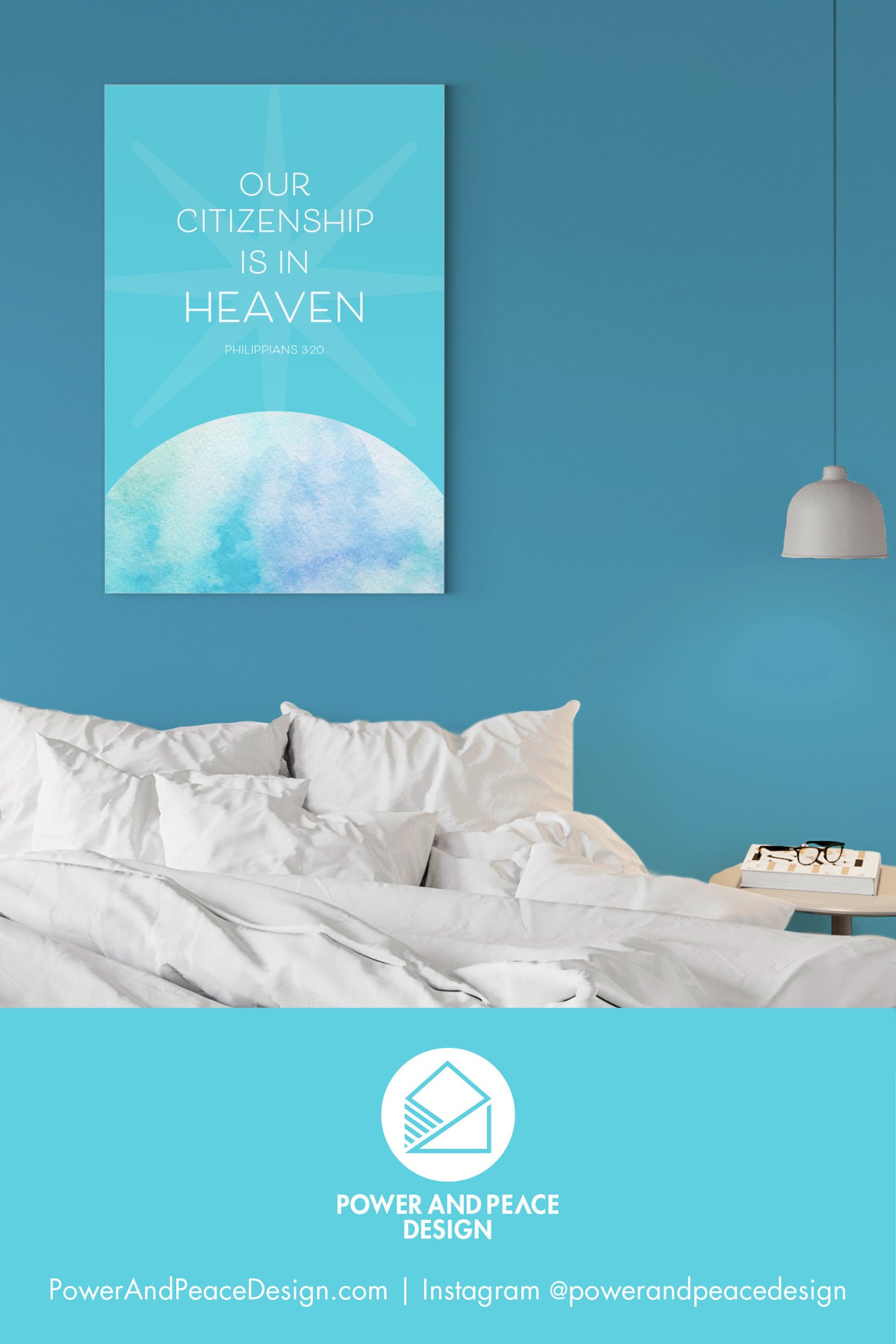 Teal Bible Verse Printable Teal Scripture Digital Print Etsy