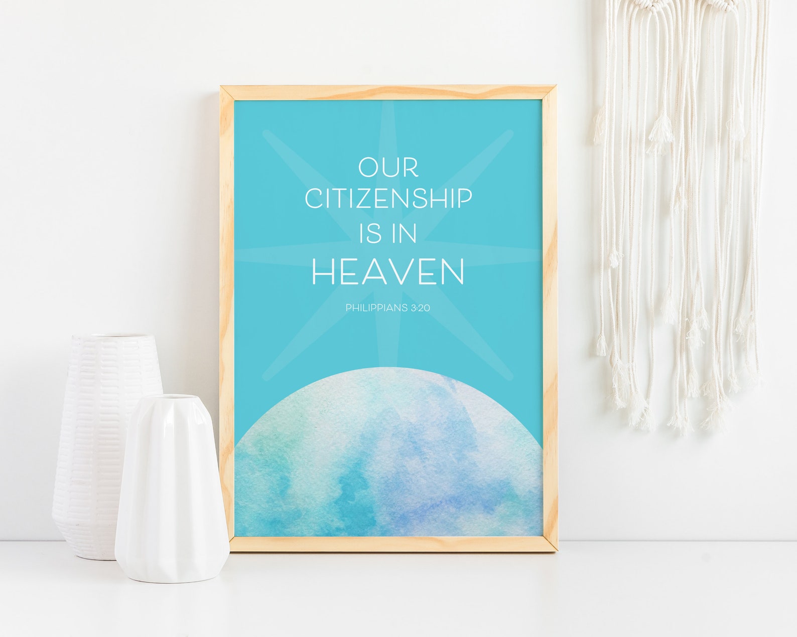 Teal Bible Verse Printable Teal Scripture Digital Print Etsy