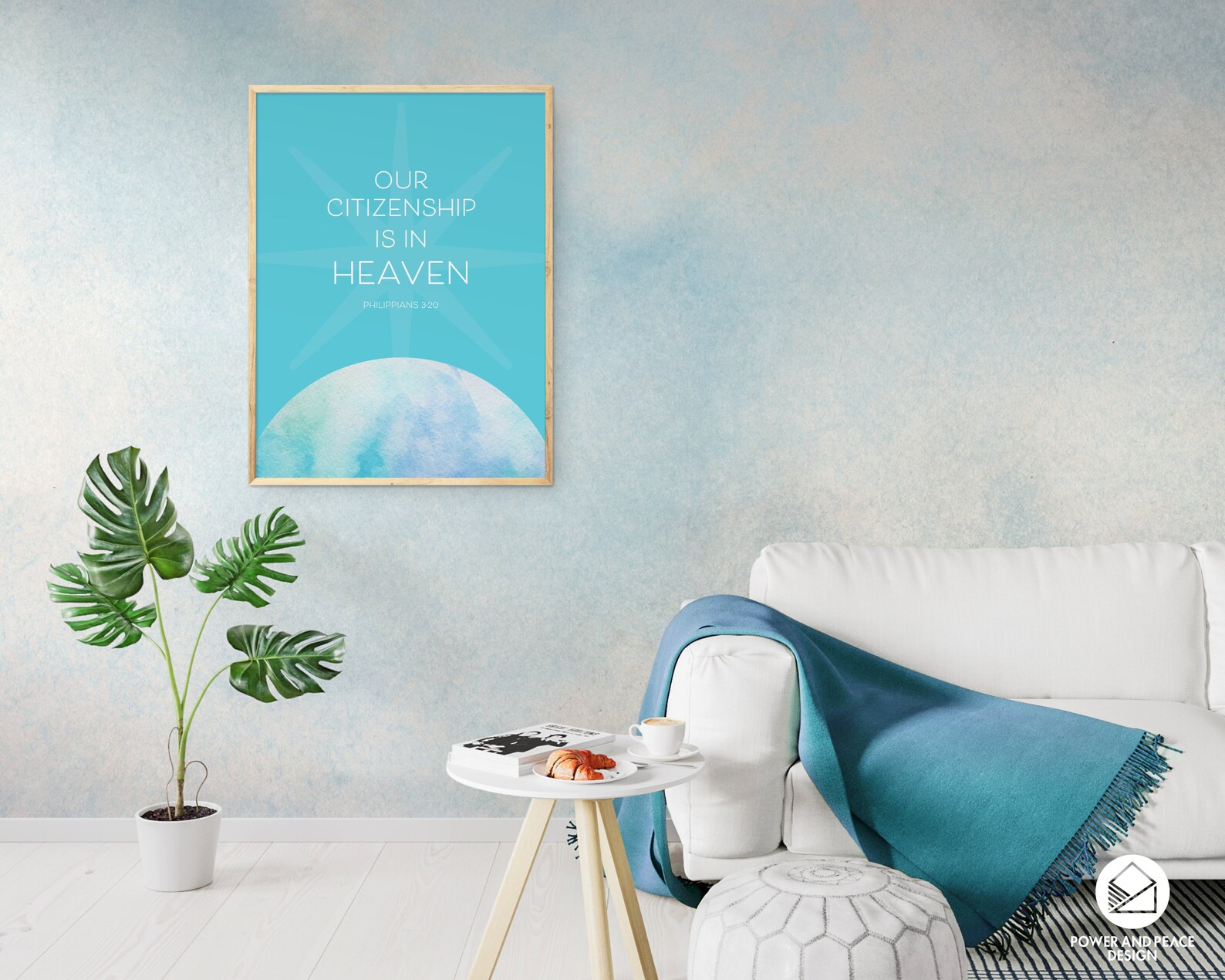 Teal Bible Verse Printable Teal Scripture Digital Print Etsy