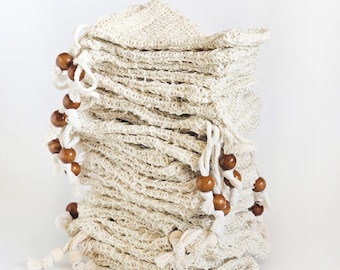 Soap Saver Bags Sisal Bag Zero Waste Soap Bag Eco Friendly Exfoliating Mitt for Body Care Exfoliating Soap Holder for Shower Soap Bag