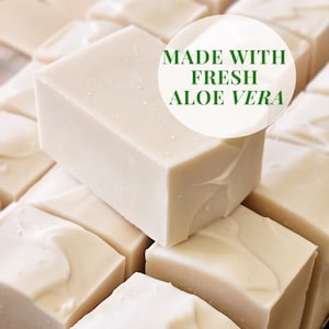 Soap for Sensitive Skin Unscented Natural Soap Handmade Aloe Vera Soap Shea Butter Natural Soap Moisturizing Soap Gentle Soap for Babies