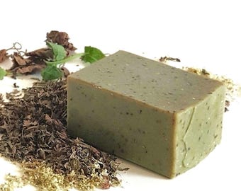 Wild Mint Natural Handmade Soap Vegan Friendly Soap Palm oil Free Soap Essential Oil Soap Eco Friendly Soap for Gardeners Soap Gift for Mum