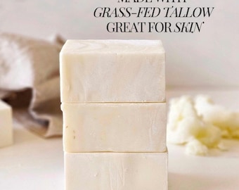 Grass Fed Tallow Soap for Dry Skin Soap for Eczema Soap for Sensitive Skin Soap Grass Fed Skin Care For Acne Soap for Baby Soap for New Mum