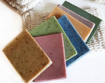Natural Handmade Soaps Exfoliating Soap Bag of Soaps for Travel Soap for B&B Guest Bulk Soap for Gift for friend Gift for House Guest Gift