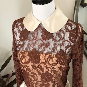 Too Cute Vintage 1960s Party Cocktail Dress Mod Dolly Lolita Style Rhinestones Lace