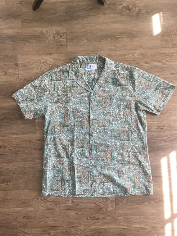 Vintage RJC Hawaiian 90s Batik Shirt - image 2