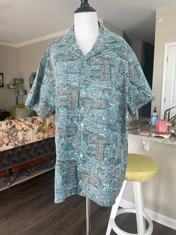Vintage RJC Hawaiian 90s Batik Shirt - image 1