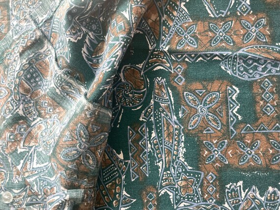 Vintage RJC Hawaiian 90s Batik Shirt - image 6